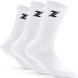ZEUZ Sokken 3-Pack - Sportsokken Heren & Dames - Wit - Large