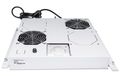 Intellinet 2-Fan Ventilation Unit for 19" Racks, Roof Mount, with Thermostat, Grey (with Euro 2-pin plug)