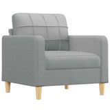 VidaXL Fauteuil Gris Clair Tissu Métal