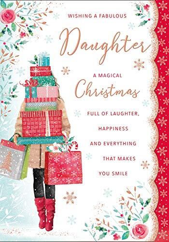 Piccadilly Greetings Traditionele kerstkaart Dochter - 10 x 7 inch - Regal Publishing