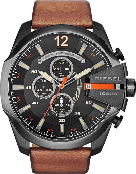 Diesel Mega Chief DZ4343 Heren Horloge - 51mm - Zwart