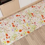 PETTI Artigiani Italiani - Tapijt voor keuken, antislip, wasbaar, loper voor keuken, tapijt, keukenloper, loper, 52 x 380 cm, bloemenpatroon 10, 100% Made in Italy