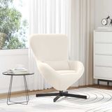 vidaXL Eivormige stoel Crème Stof 63 x 73 x 90 cm