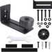 Azomor® Système de porte coulissante réglable pour montage mural avec fonctionnement silencieux - Noir