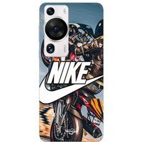 Maniacase Beschermhoes Huawei P60 Pro nike logo blanc roue moto