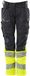 Mascot Accelerate Safe Pantalon met kniezakken 19678-236 - donkerblauw/hi-vis geel - C34 - 82