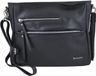 Barberini's 972167706 Sacoche en cuir noir DIN-A4 avec franges, H 27 x L 34 x P 13 cm, poignée amovible, sangle réglable