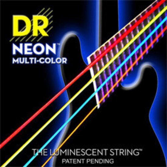 DR Strings Hi-Def Neon Multi-Color 5-String Bass Strings - NMCB5-45