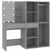 vidaXL Kaptafel met kastjes, LED, bewerkt hout, grijs Sonoma eiken