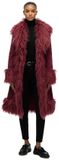 Superdry Long Afghan Jas Rood,Paars M Vrouw
