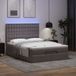 Maison Exclusive - Cadre de lit ottoman avec matelas, gris, 140x190 cm, similicuir