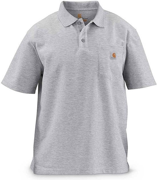 Carhart, T. Contractor's Work Pocket Heather Grey Polo Heren