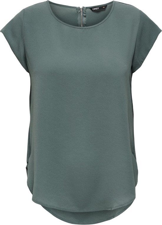 ONLY ONLVIC S/S SOLID TOP NOOS PTM Women's Top - Size 44 - Balsam Green