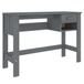 Bureau HAMAR 110x40x75 cm bois massif pin gris foncé