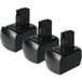 Vhbw - 3x Batterie Remplacement Pour Metabo 6.02151.50, 6.25473 Pour Outil Électrique (1500 mAh, NiMH, 12 V)