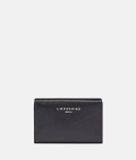 Liebeskind Berlin Lilith portemonnee S, zwart, leer, 6 pasjes, beugelportemonnee, RFID