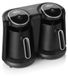Machine à café turque - 1-8 tasses - 880 W - Noir et chrome - Carafe à café lavable pour la cuisine