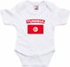 Bellatio Decorations Shoppartners Bv Tunisia Baby Rompertje met Vlag Wit Jongens en Meisjes - Kraamcadeau - Babykleding - Tunesie Landen Romper 68