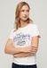 Superdry T-shirt ajusté Workwear avec imprimé métallisé Femme Écru L