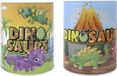 Atmosphera Spaarpot dinosaurus thema - groen - metaal - 12 x 16 cm