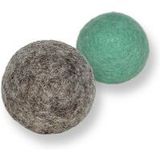 Catlab s kattenspeelgoed Vrolijke vilten balletjes van schapenwol 2-pack