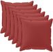 vidaXL Coussin Bois Vin Rouge Polyester 45 x 45 cm (6 pièces)