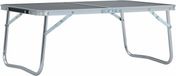 vidaXL Table de camping pliable 60x40 cm aluminium gris