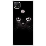 Xiaomi Redmi 9C Yeux de chat verstevigd hoesje met sublimatie bedrukking