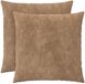 vidaXL - Kussensloop - 2 pcs - HEERLEN - Taupe - 60 x 60 cm - Microfiber Fleece