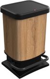 Rotho Paso Pedaalemmer - Prullenbak 20L - Hout Look