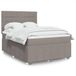Maison Exclusive - Lit boxspring avec matelas, couleur taupe, 140x190 cm, rembourré