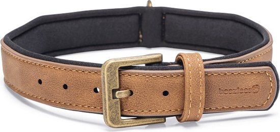 Beeztees Balacron Ax Hondenhalsband - Kunstleer - Bruin - 38-48 cm x 25 mm