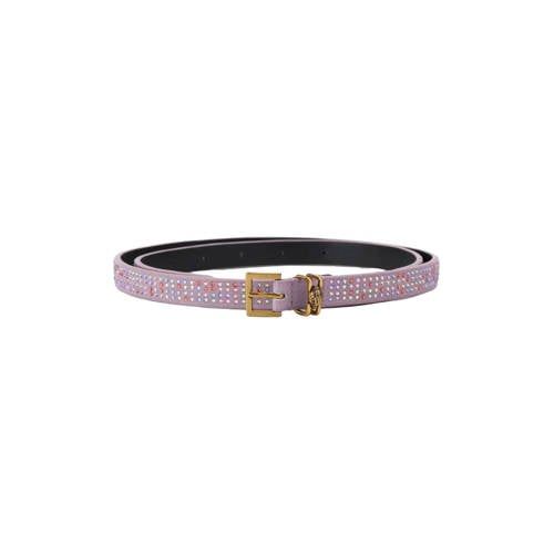 Kurt Geiger Shoreditch leren riem met strass lila