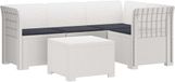 vidaXL 4-Zitter Tuin Sofa met Kussens Rattan Look PP Wit