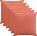 vidaXL - Kussensloop - 6 stuks - HEERLEN - Rood-oranje - 70 x 70 cm - Katoensatijn