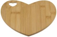 Alpina Snijplank Hartvorm - Bamboe Serveerplank met Hangoog - 27x26 cm - Bruin