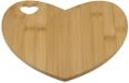 Alpina Snijplank Hartvorm - Bamboe Serveerplank met Hangoog - 27x26 cm - Bruin