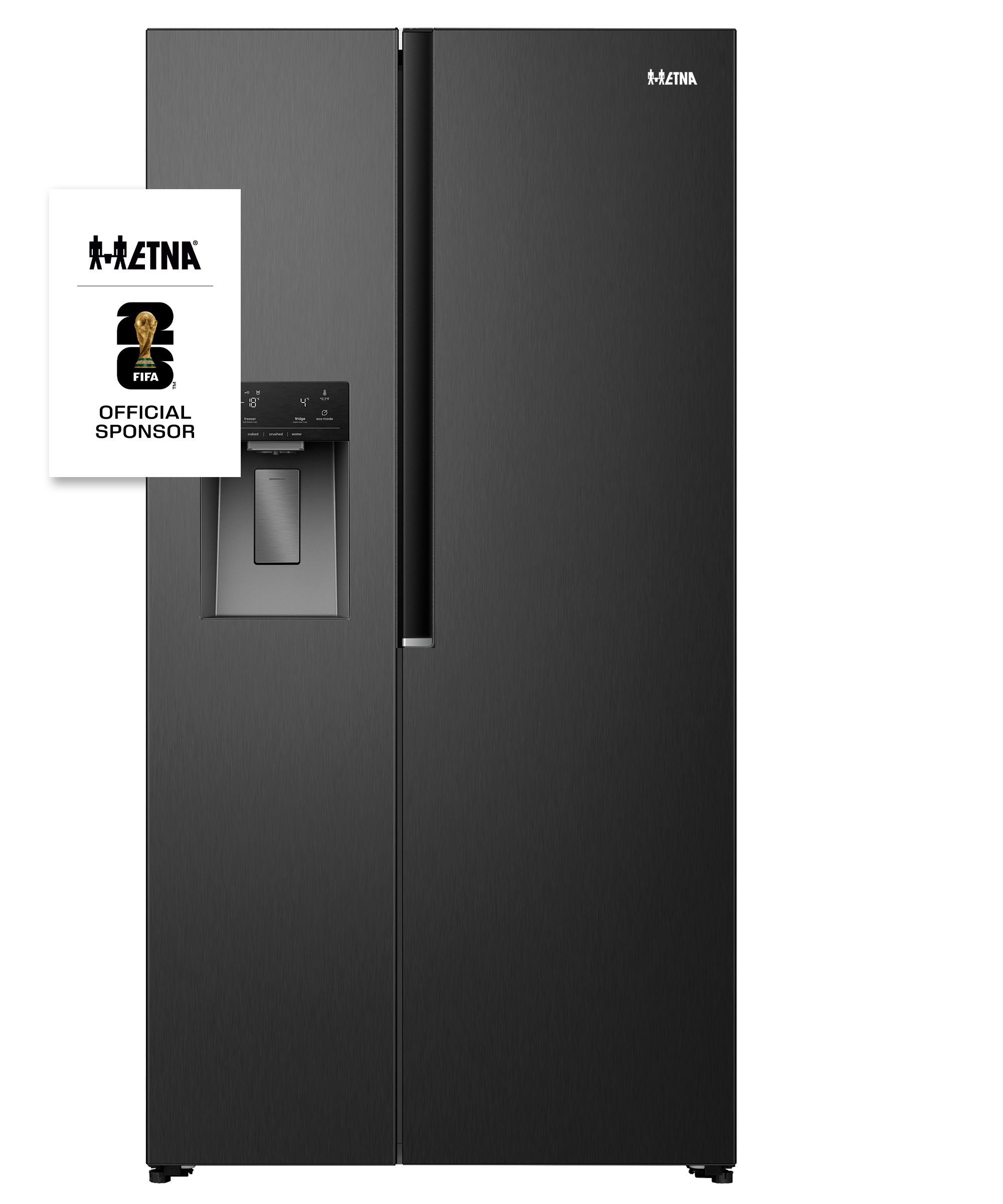 ETNA AKV6178IZWA Amerikaanse Koelkast | No-Frost | 178 cm | 528 liter | Zwart