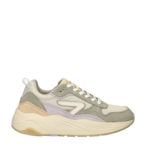 HUB Glide chunky sneakers lichtgroen/beige