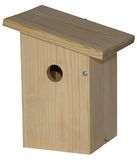 Dehner Natura Jonna nestkast voor wilde vogels, ca. 19 x 24 x 16 cm, grenenhout, naturel