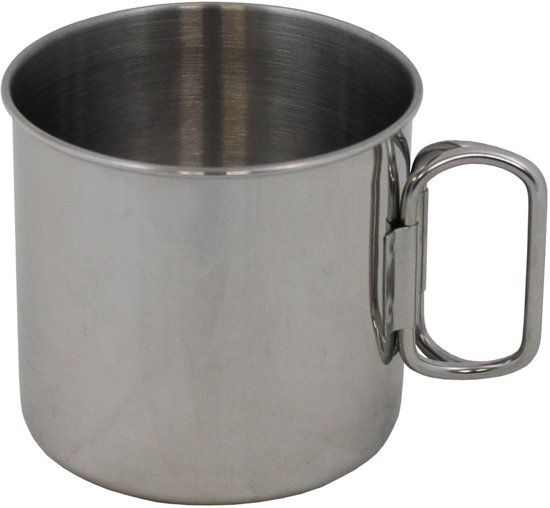 MFH Mok, RVS, inklapbaar handvat, 450 ml