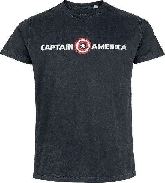 Captain America Captain Logo Heren T-shirt - zwart - M