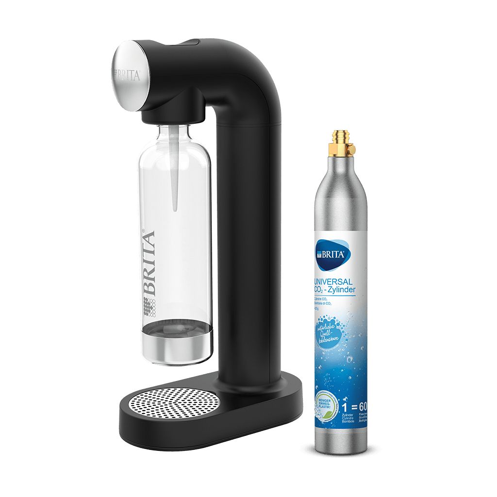 Brita SodaONE Bruiswatertoestel - Zwart - met 1 CO2-cilinder en 1 Soda Fles