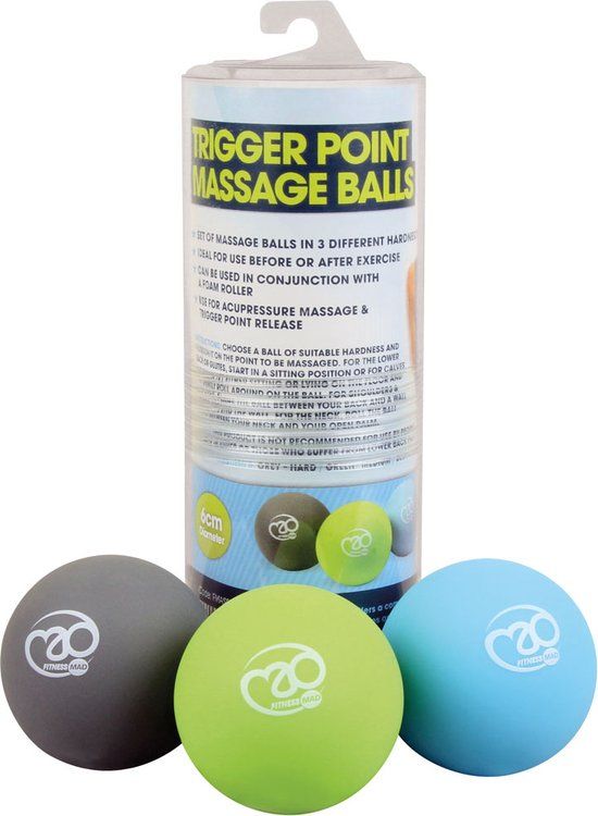 YogaMad MADFitness Trigger Point Massage Ball Set - 3-Pack - YogaMad