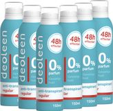 Deoleen Anti-transpirant - Aerosol Regular - Deodorant - 150 ml 6 pack