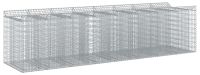 vidaXL Gabionen verhoogde border, 4 stuks, 400 x 100 x 100 cm, verzinkt staal