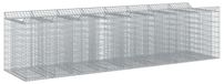 vidaXL Gabionen verhoogde border, 4 stuks, 400 x 100 x 100 cm, verzinkt staal