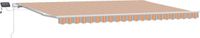vidaXL - Tente solaire manuelle avec éclairage LED à énergie solaire - Orange - 5 x 3 m