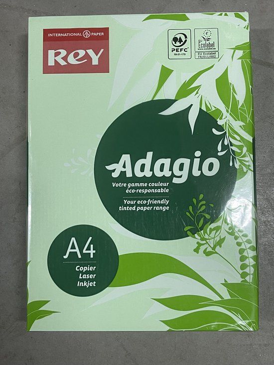 Rey Adagio A4 80 g/m² Apple Green 500 sheets