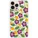 Apple Siliconen hoesje compatibel met iPhone 13 Pro Max Paarse Bloemen
